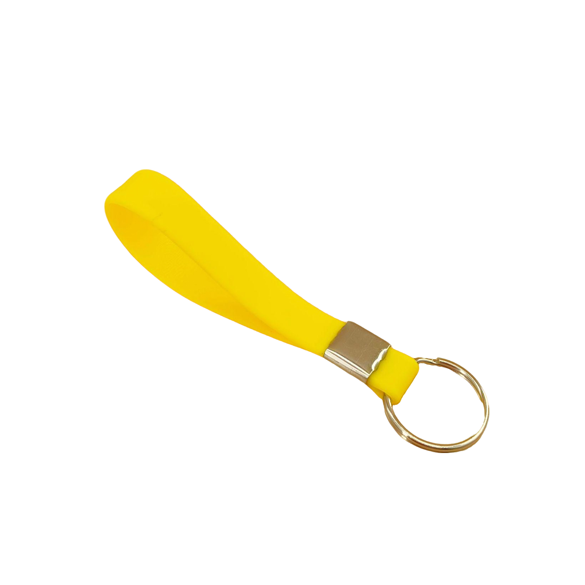 Silicone Wristband Keyring Loop Design Metal Crimp 12