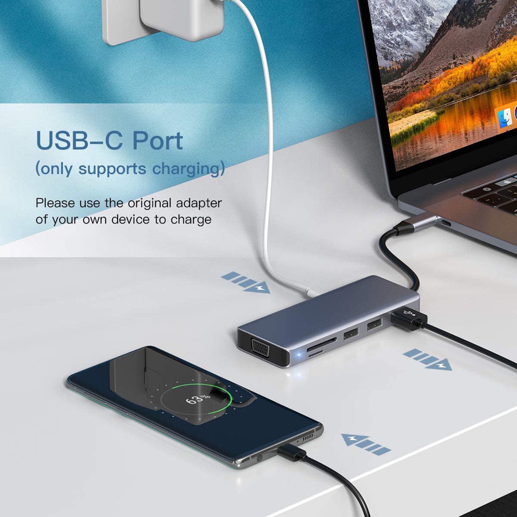 8 In 1 USB C Hub Adapter 4