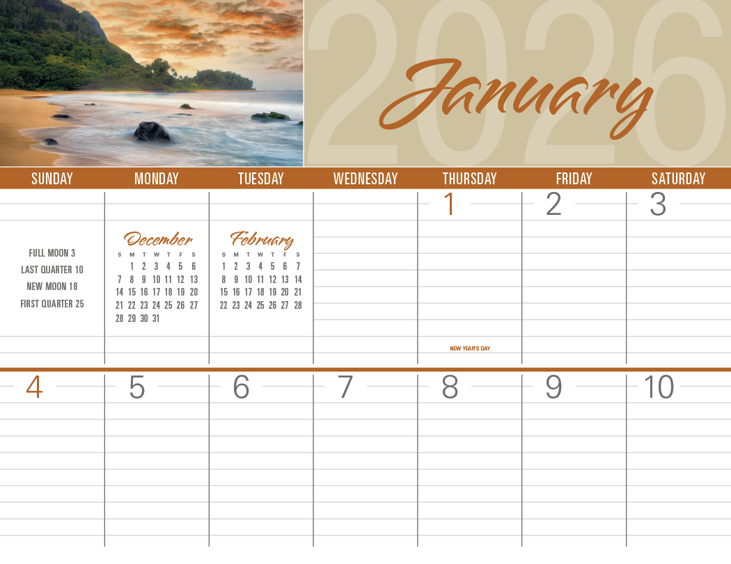 Triumph® Calendars Scenes of America Big Block Memo Calendar 17