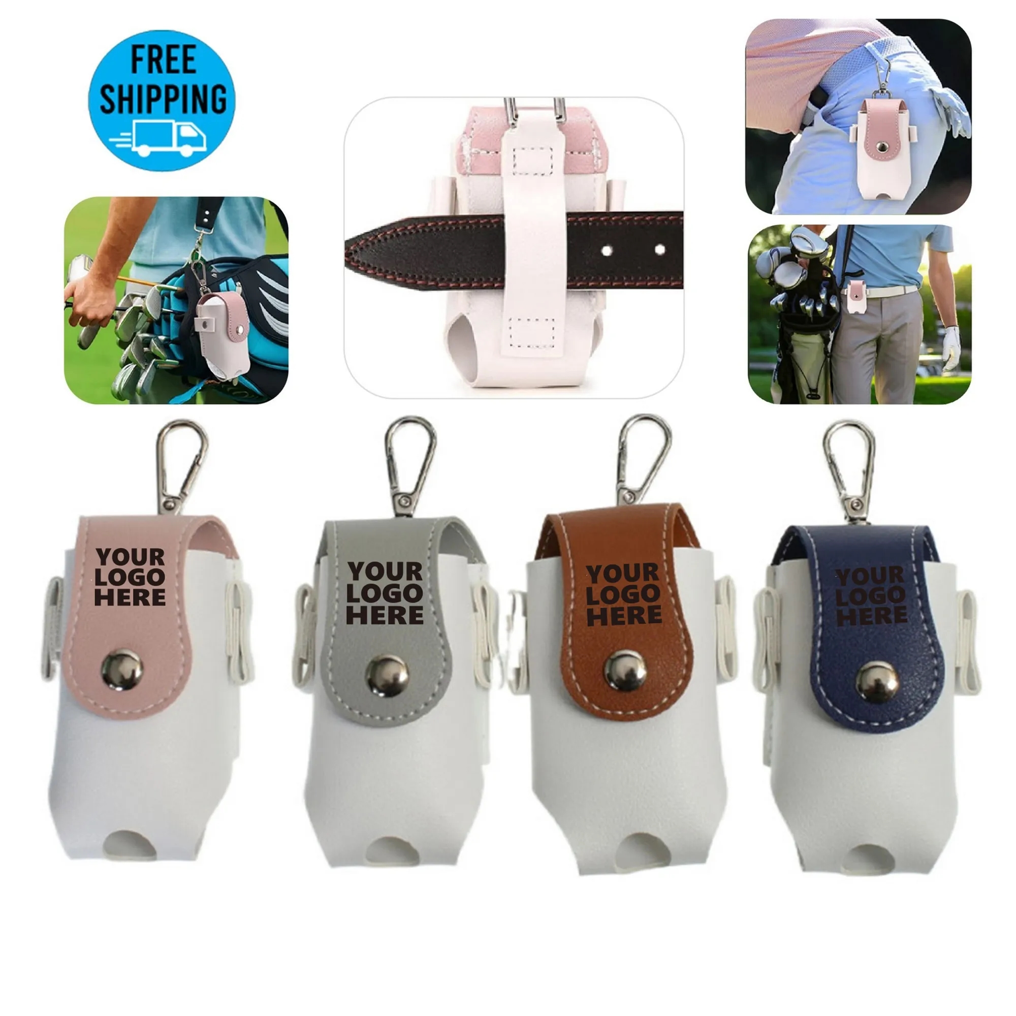 Premium Leather Golf Ball Holder 4