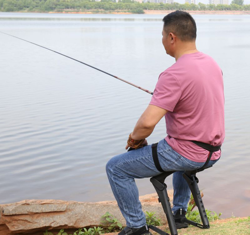 Portable Adjustable Wearable Fishing Stool - Outdoor Lightweight Work Seat 1