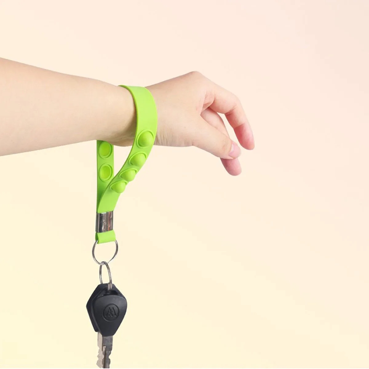 Silicone Pioneer Bubble Press Decompression Puzzle Keychain 4