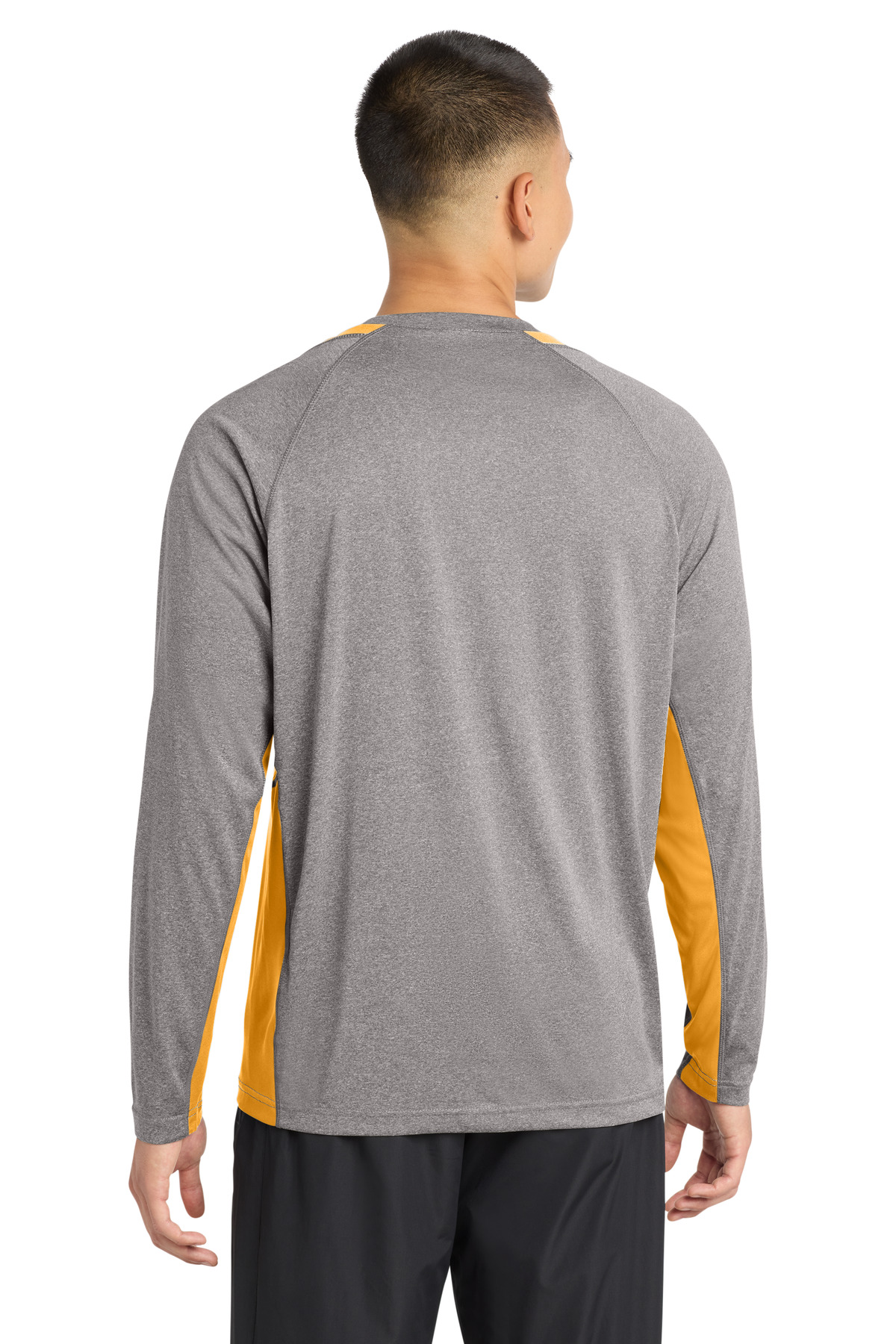 Sport-Tek Long Sleeve Heather Colorblock Contender Tee. ST361LS 68