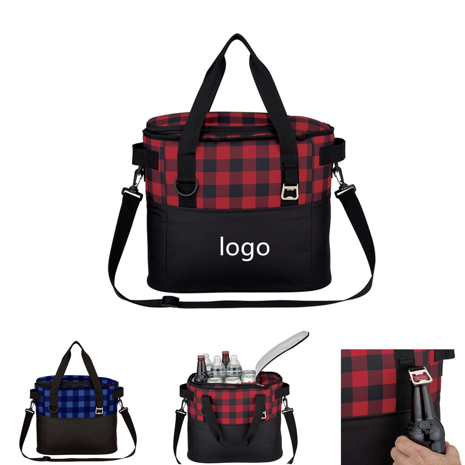 Buffalo Plaid Insulated Cooler Bag 1
