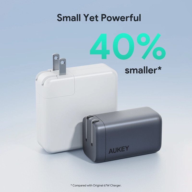 Aukey 3-Port 67W PD Wall Charger 9