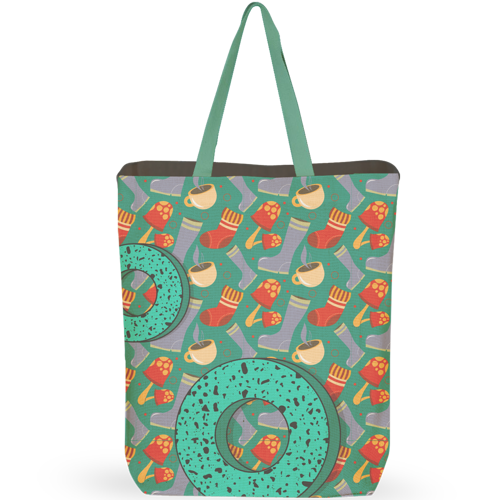 Sublimation 8 oz Poly Canvas Tote Bag -15"W x 18"H x 4