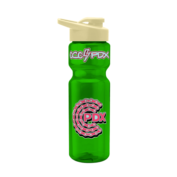 Blazer 28oz Transparent Bike Bottle w/Drink-thru Lid 1248