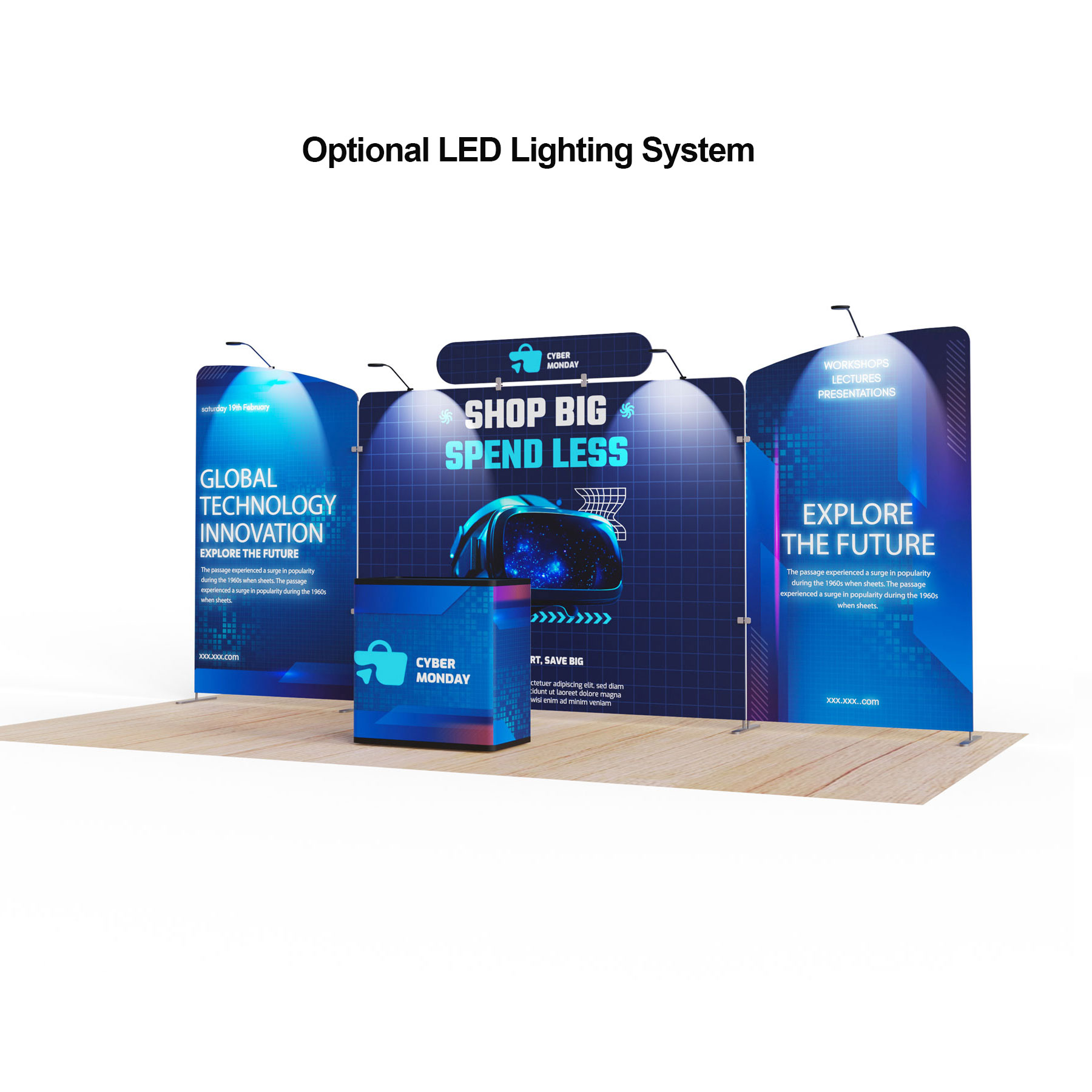 10' X 20' Custom Straight Tension Fabric Trade Show Booth Kit 7