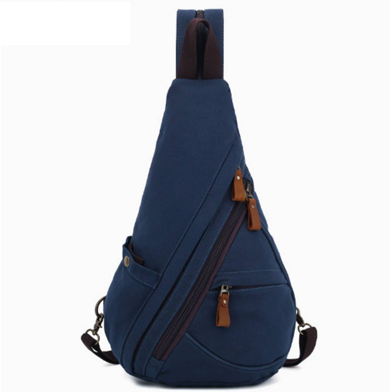Canvas Small Crossbody Backpack Casual Daypack for Men Women 15