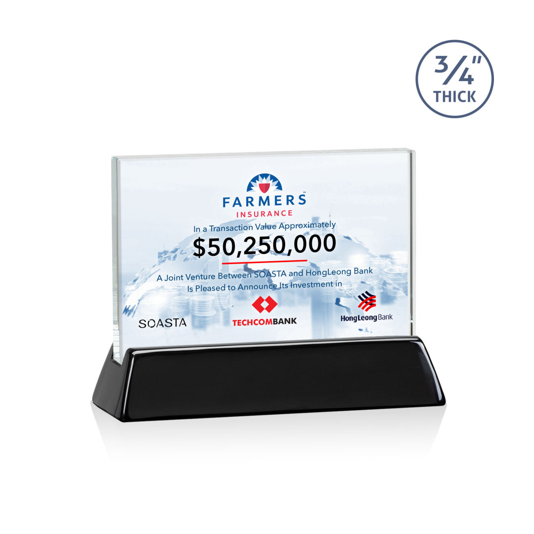 Walkerton VividPrint™ Award - Starfire/Black (Horiz) 7