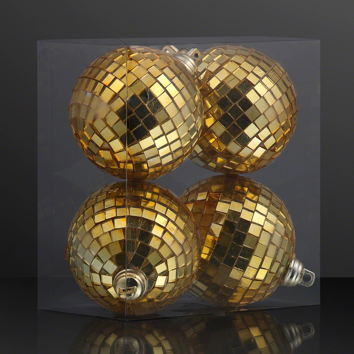 2.4" Mirror Ball Ornaments - 4-Pack 6