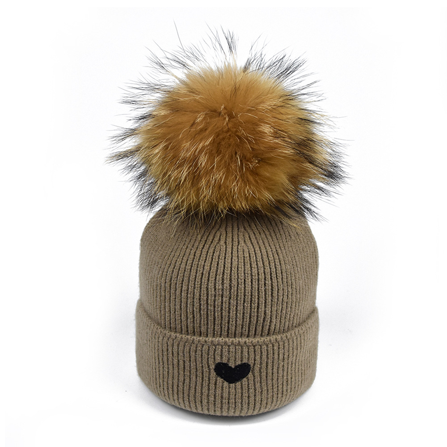 Thermal Winter Beanie Hairball Hedging Cap Knitted Hat 3