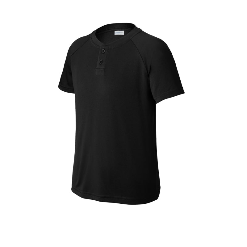 Sport-Tek Youth PosiCharge Competitor 2-Button Henley 24
