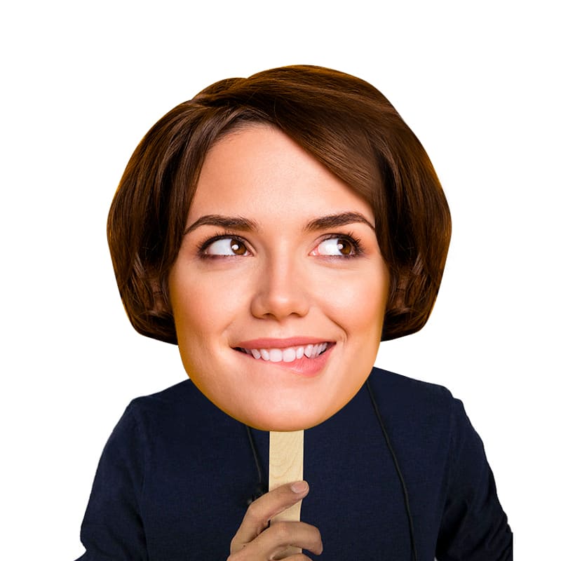 Face Cutout Hand Fans 7