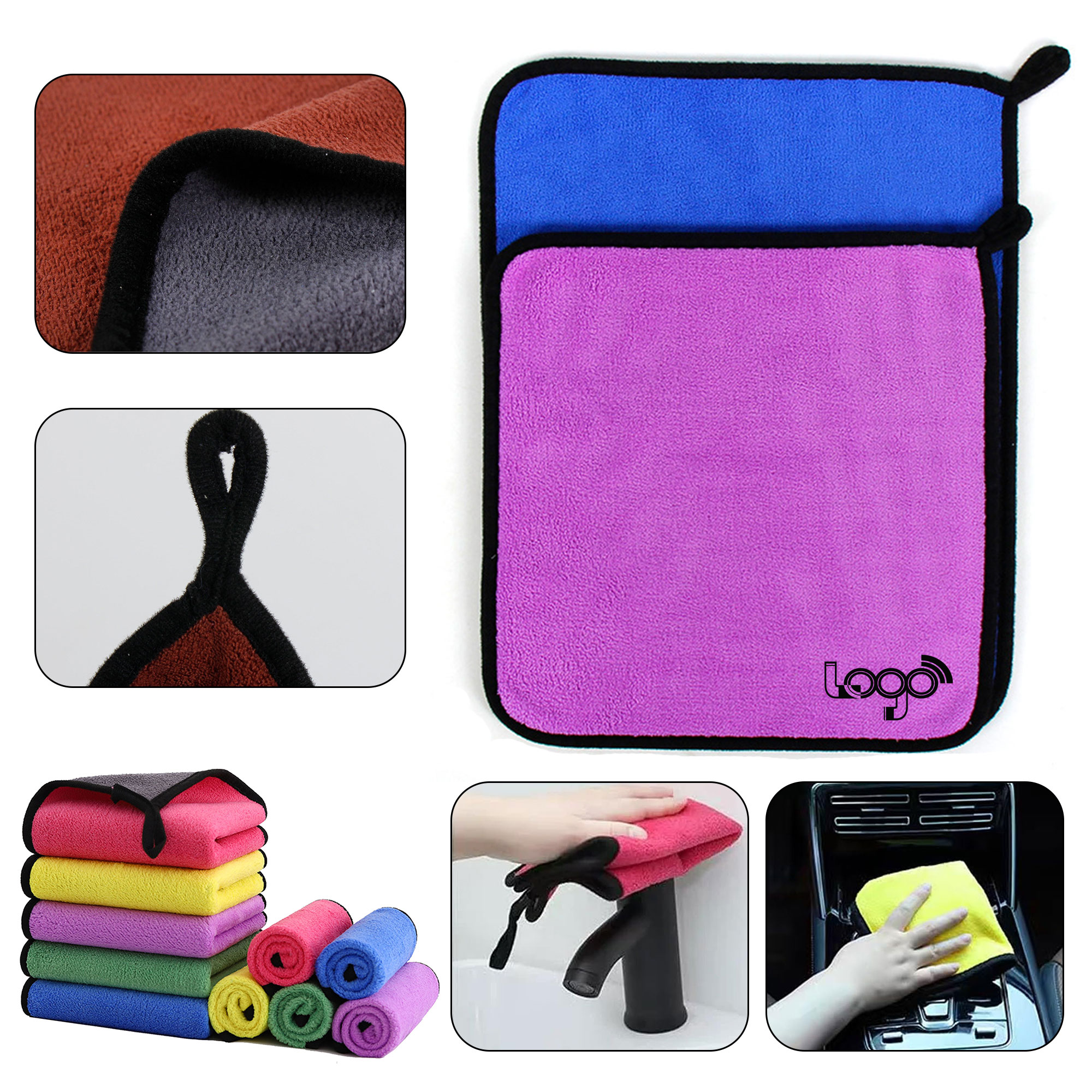 Highly Absorbent Microfiber Car Cleaning Towels 2