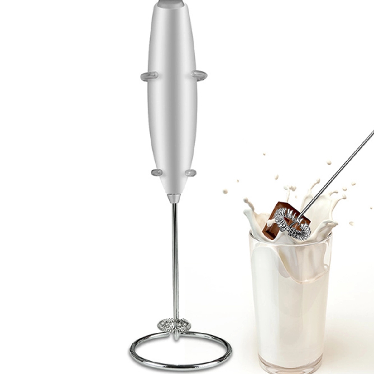 Custom Electric Powerful Milk Frother Handheld Foam Maker 2