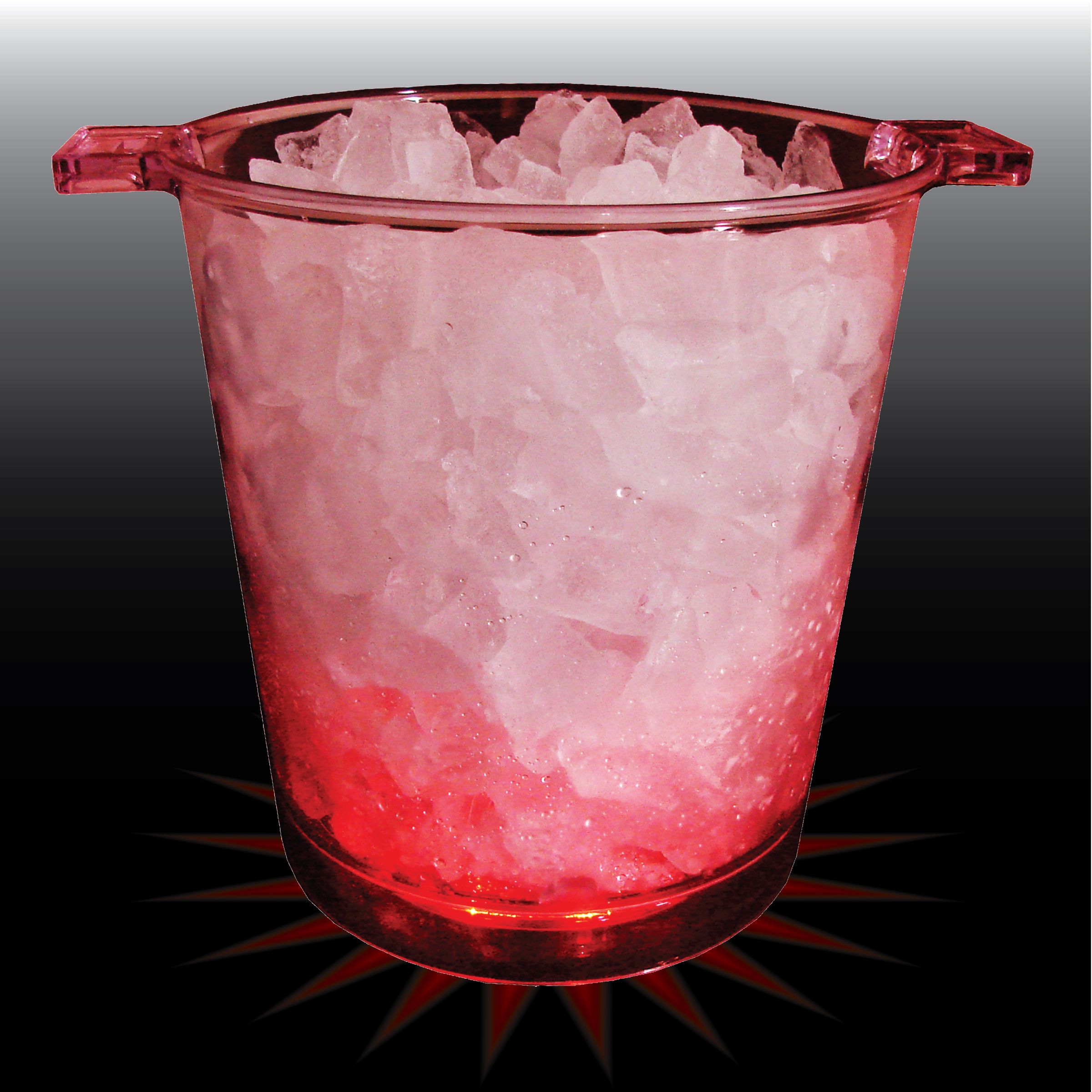 200oz Lites Up Plastic Ice Bucket with Handles 3