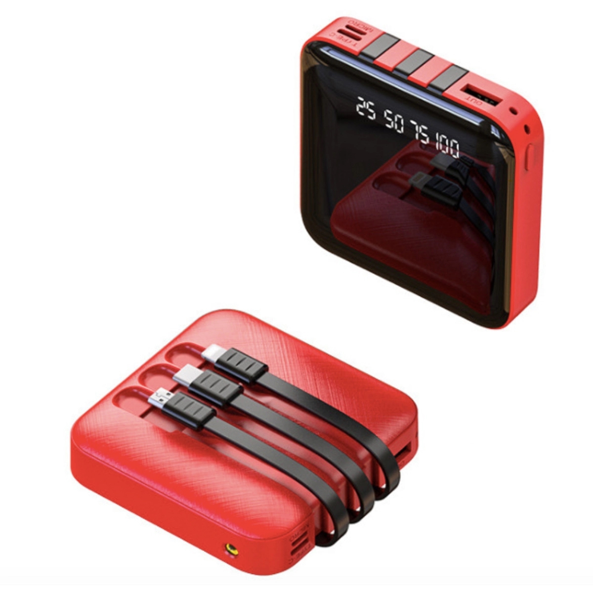 LED 3-in-1 10000 mAh Mini Portable Power Bank 2
