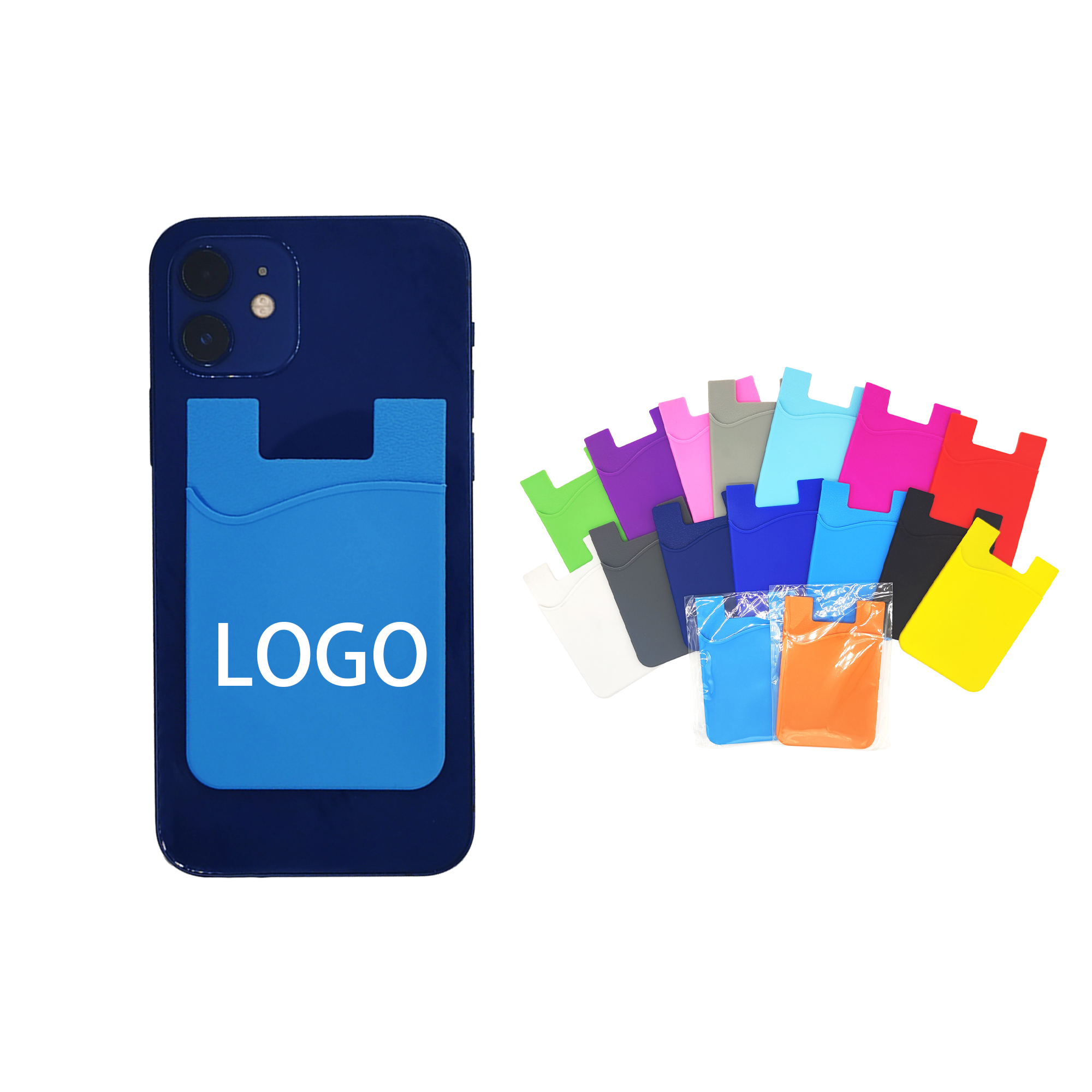 Silicone Phone Card Holder Custom Logo 2
