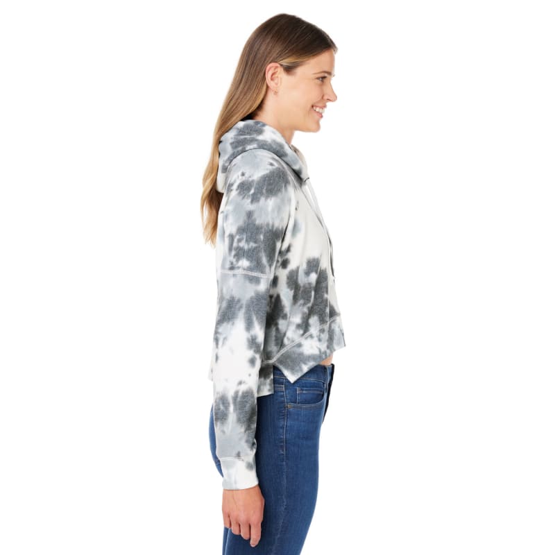 J America Ladies' Triblend Cropped Hooded Sweatshirt, custom hoodie or sweatshirt with logo imprint 6