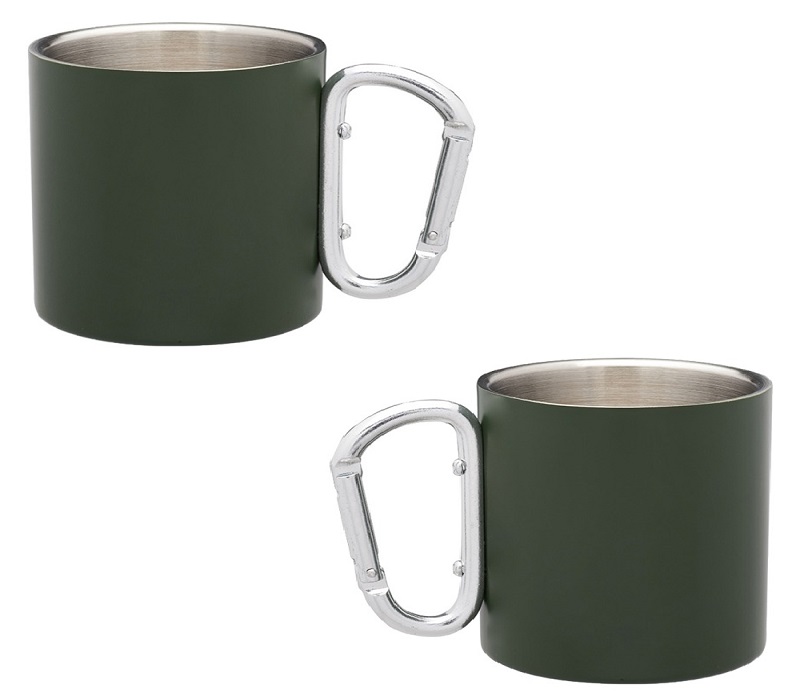 Stainless Steel Mug with Carabiner Handle, 10 oz. 7