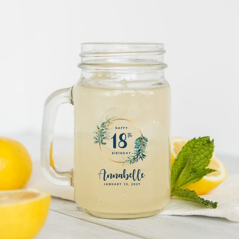 16 Oz Custom Mason Jars With Handles 7