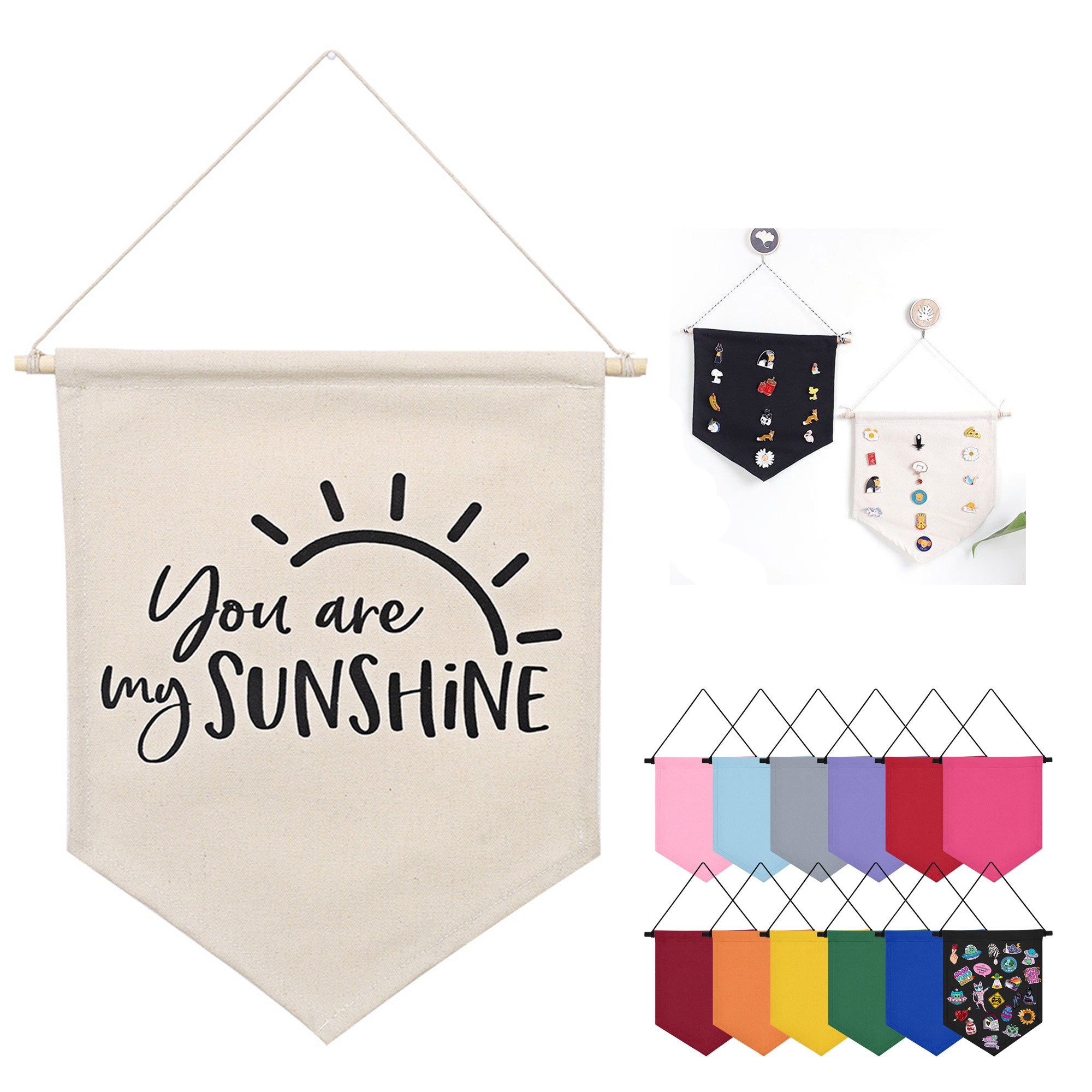 Ustom Full Color Relief Hanging Pennant 1