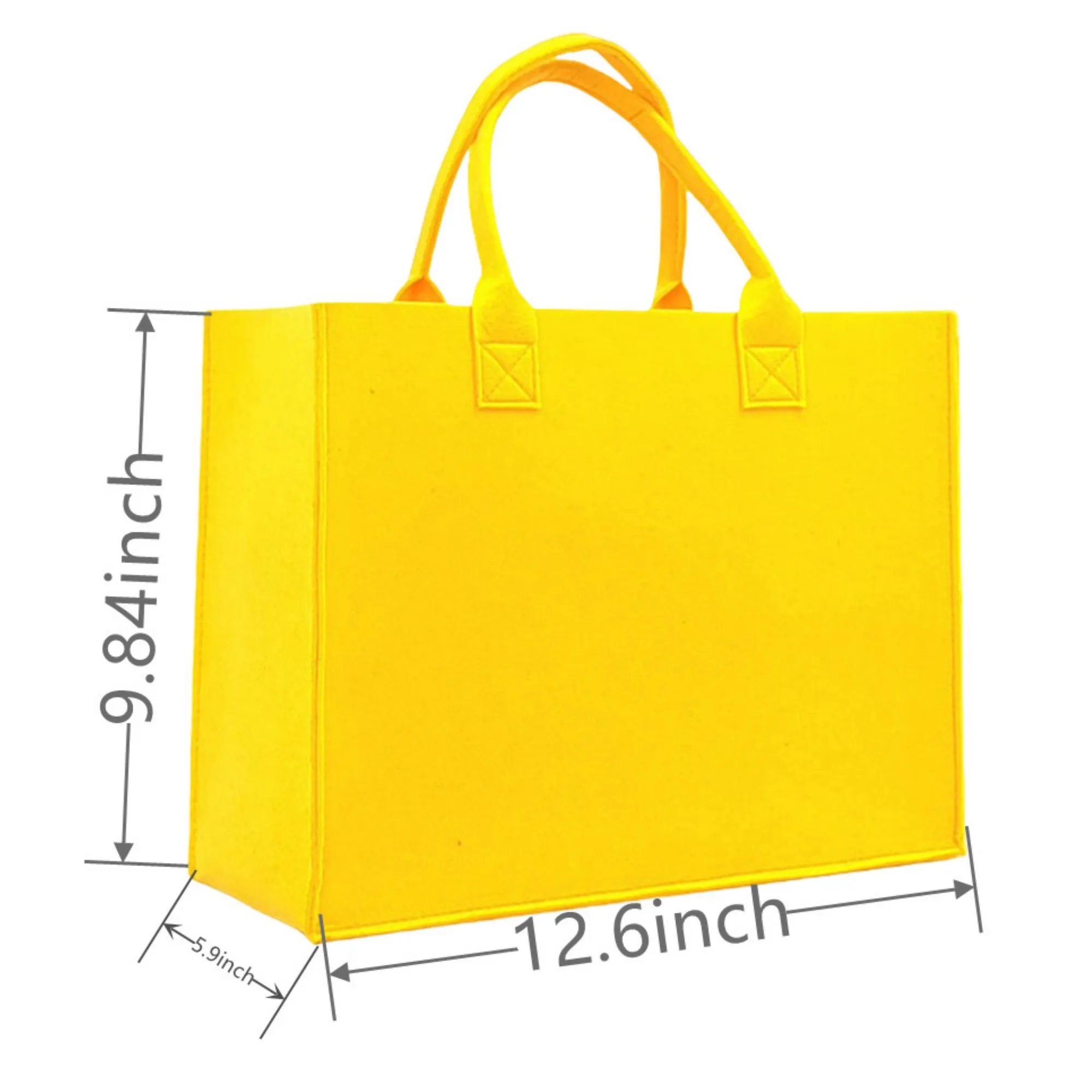 Reusable Grocery Heavy Duty Shopping Tote Felt Bag 6