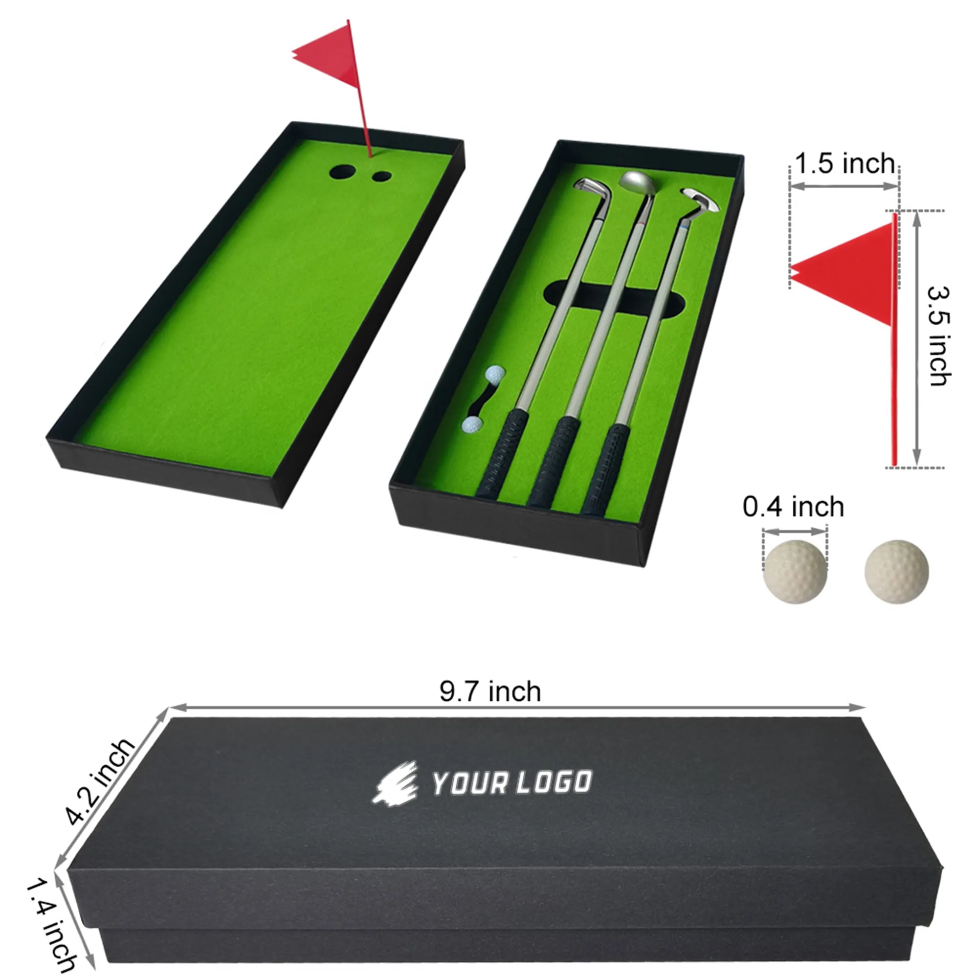Golf Club Shaped Pen Set Desktop Mini Golf Game 3