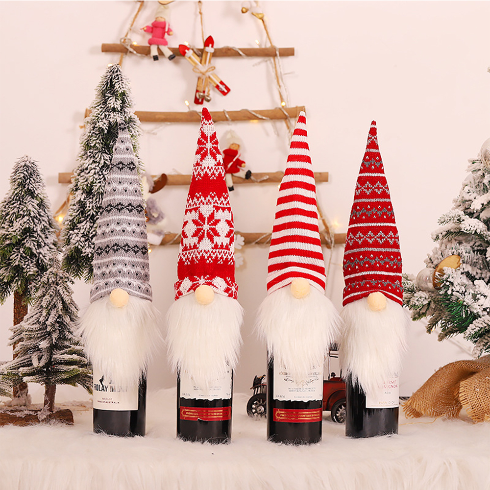Christmas Knitted Wine Bottle Cover 5