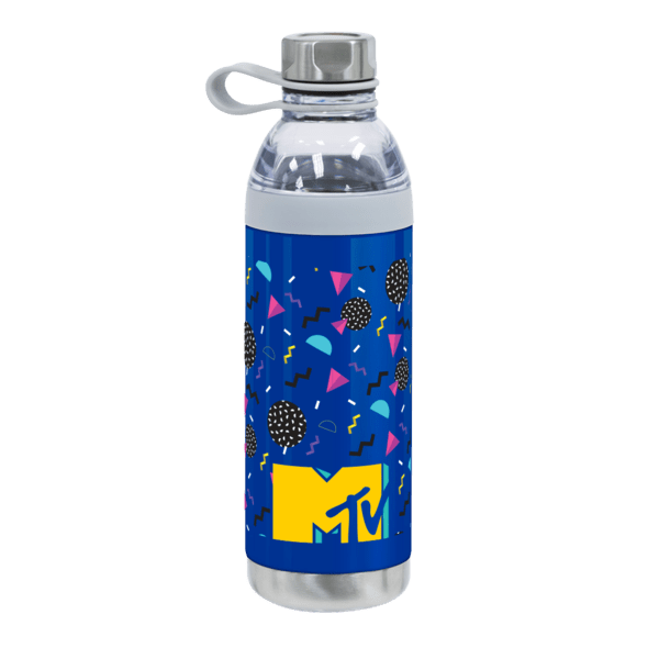 Dual Opening Stainless Steel Water Bottle - 20 Oz., custom water bottle with logo imprint 20