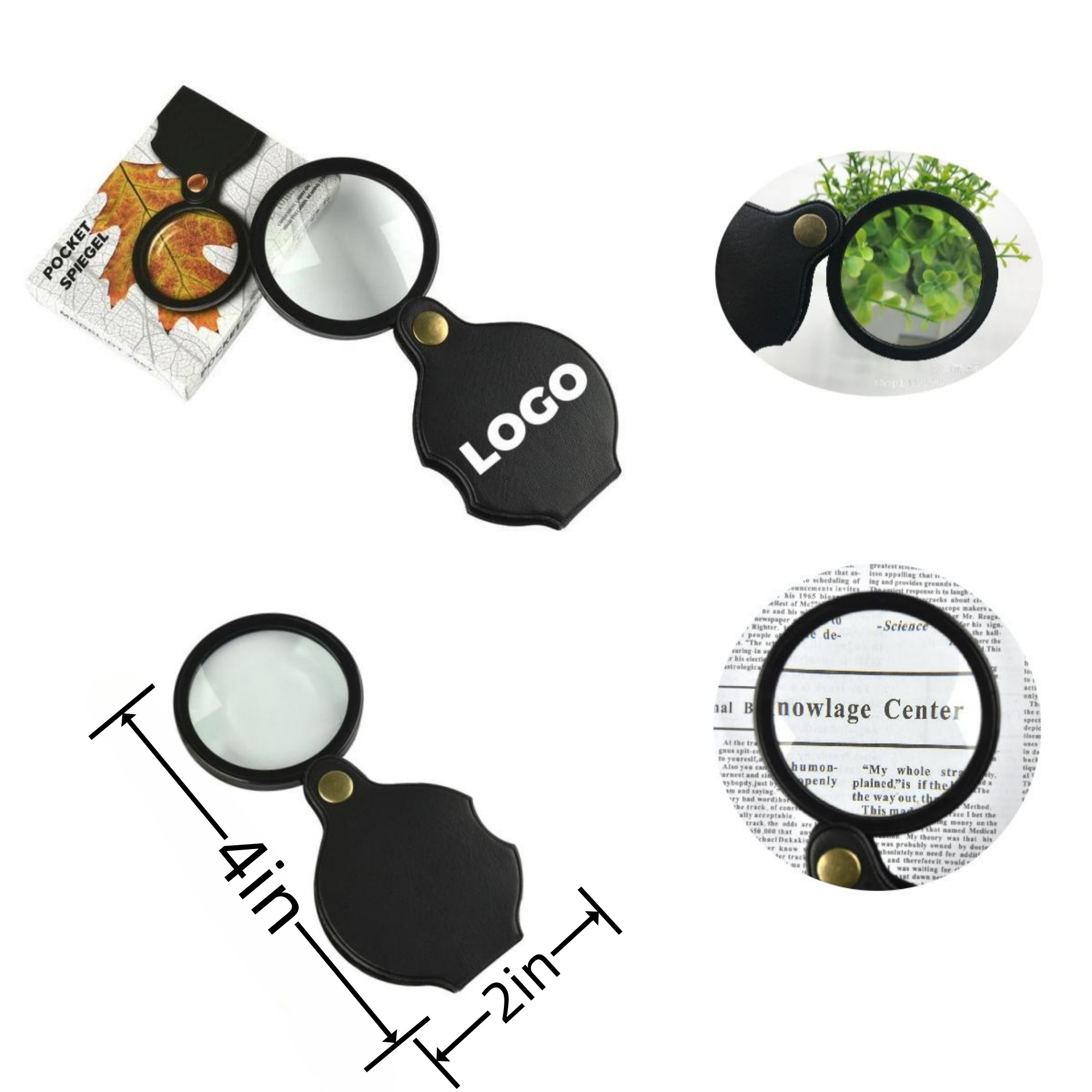 10X Compact Magnifier with Leather Cover 1