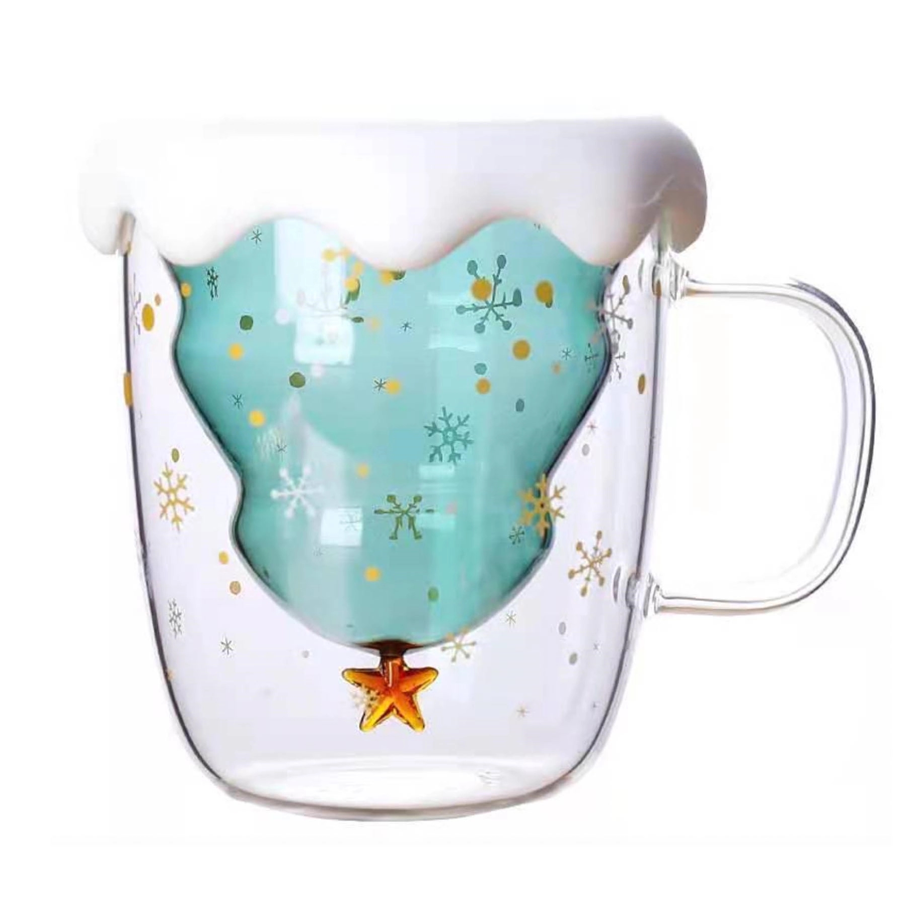 Christmas Coffee Cute Glass Mug 2