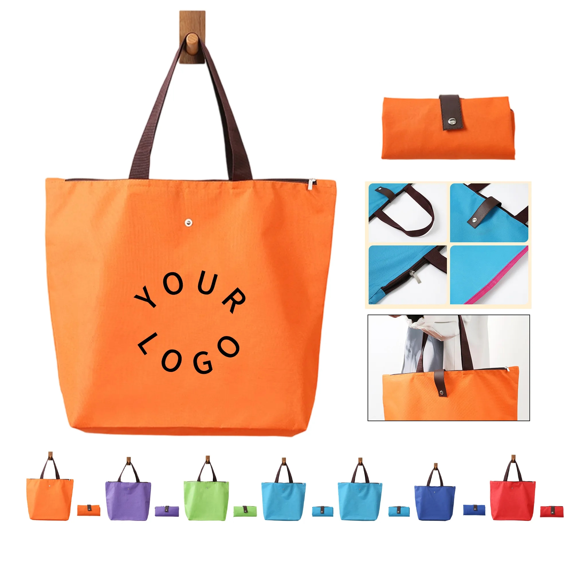 Grocery Tote Bag Oxford Foldable 7