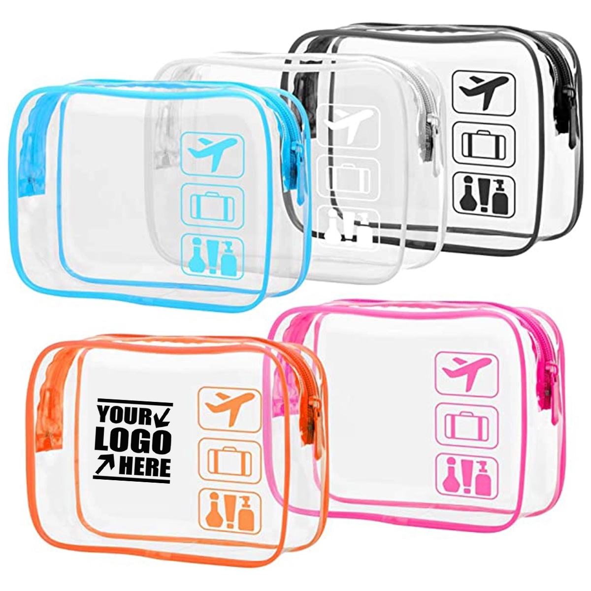 Clear Toiletry Travel Makeup Cosmetic Bag for Women Men 5