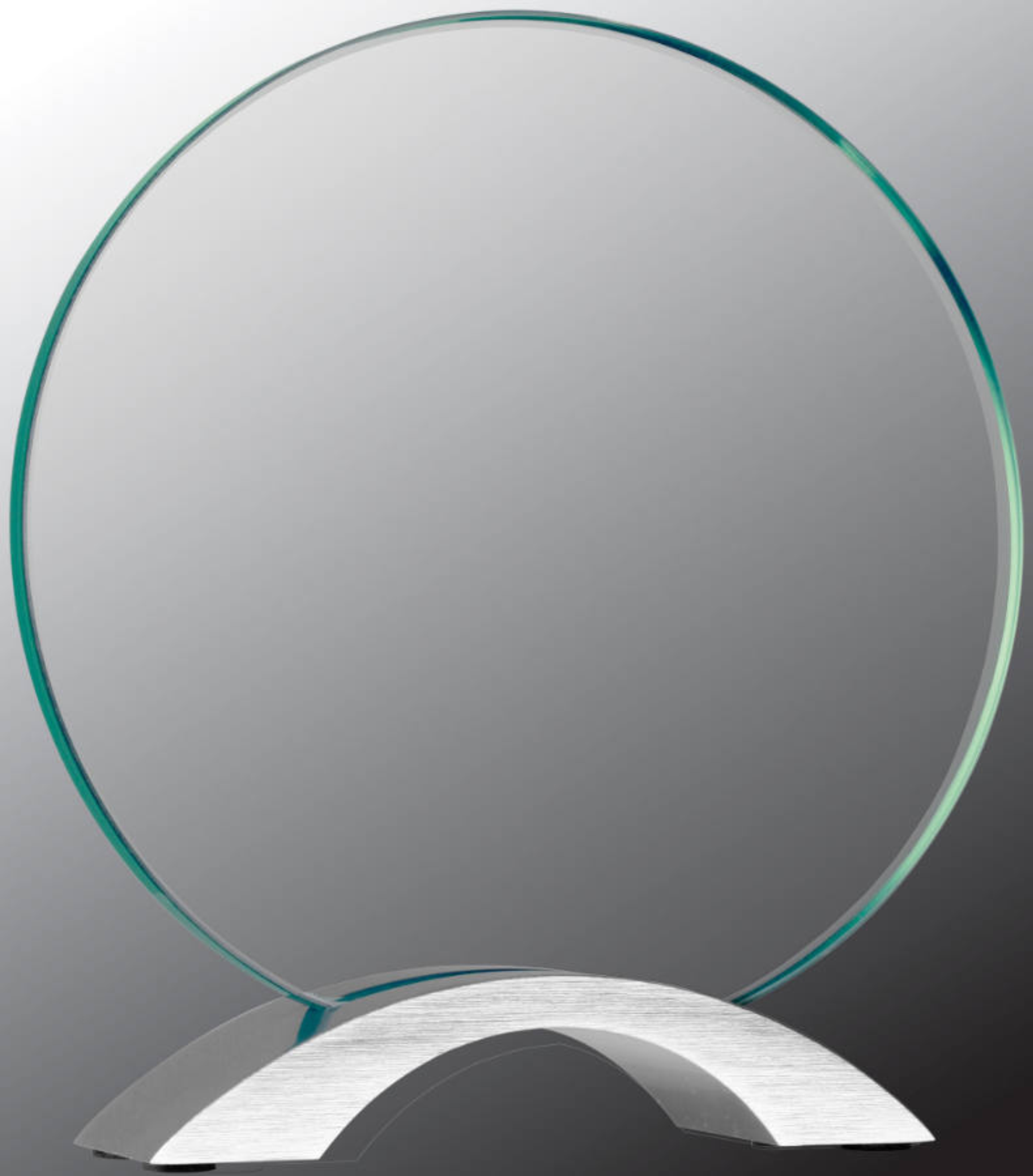 7 1/4" Round Cosmic Glass with Silver Base Award 2