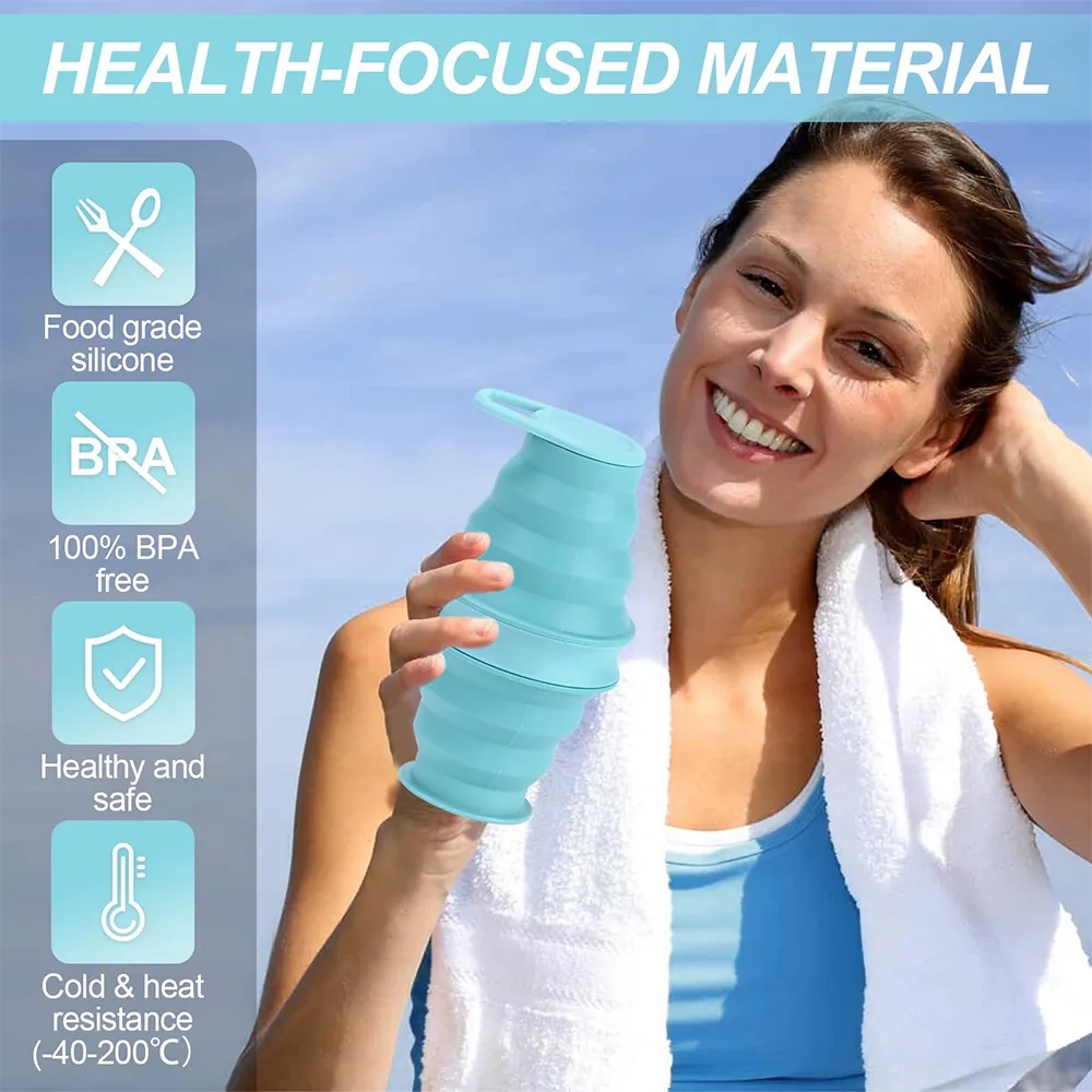 17 oz Collapsible Silicone Water Bottle 16