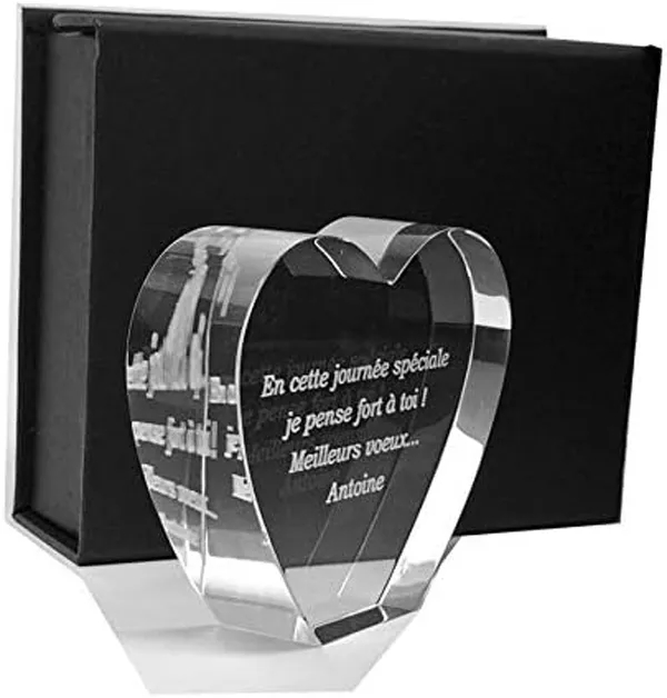 Standing Crystal Heart Award 2
