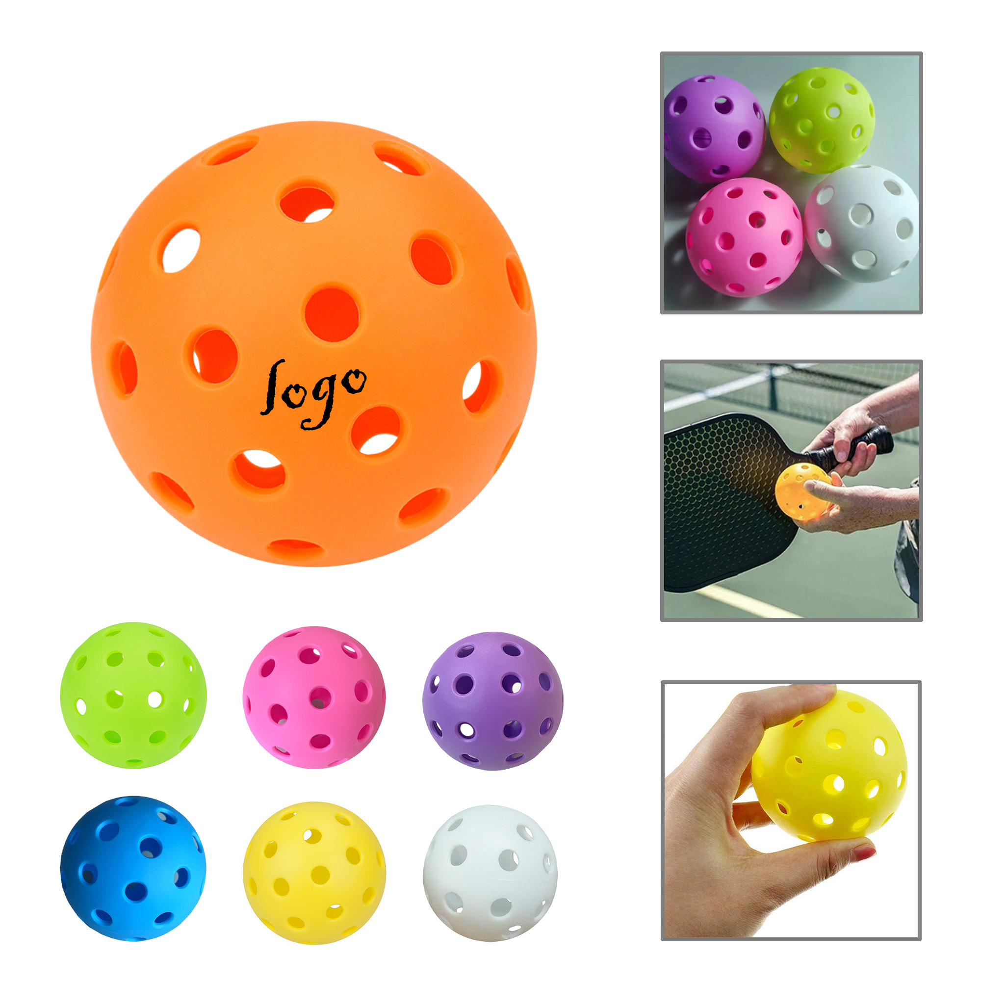 MOQ50 Premium TPE Pickleball Set 26/40 Hole Options 8