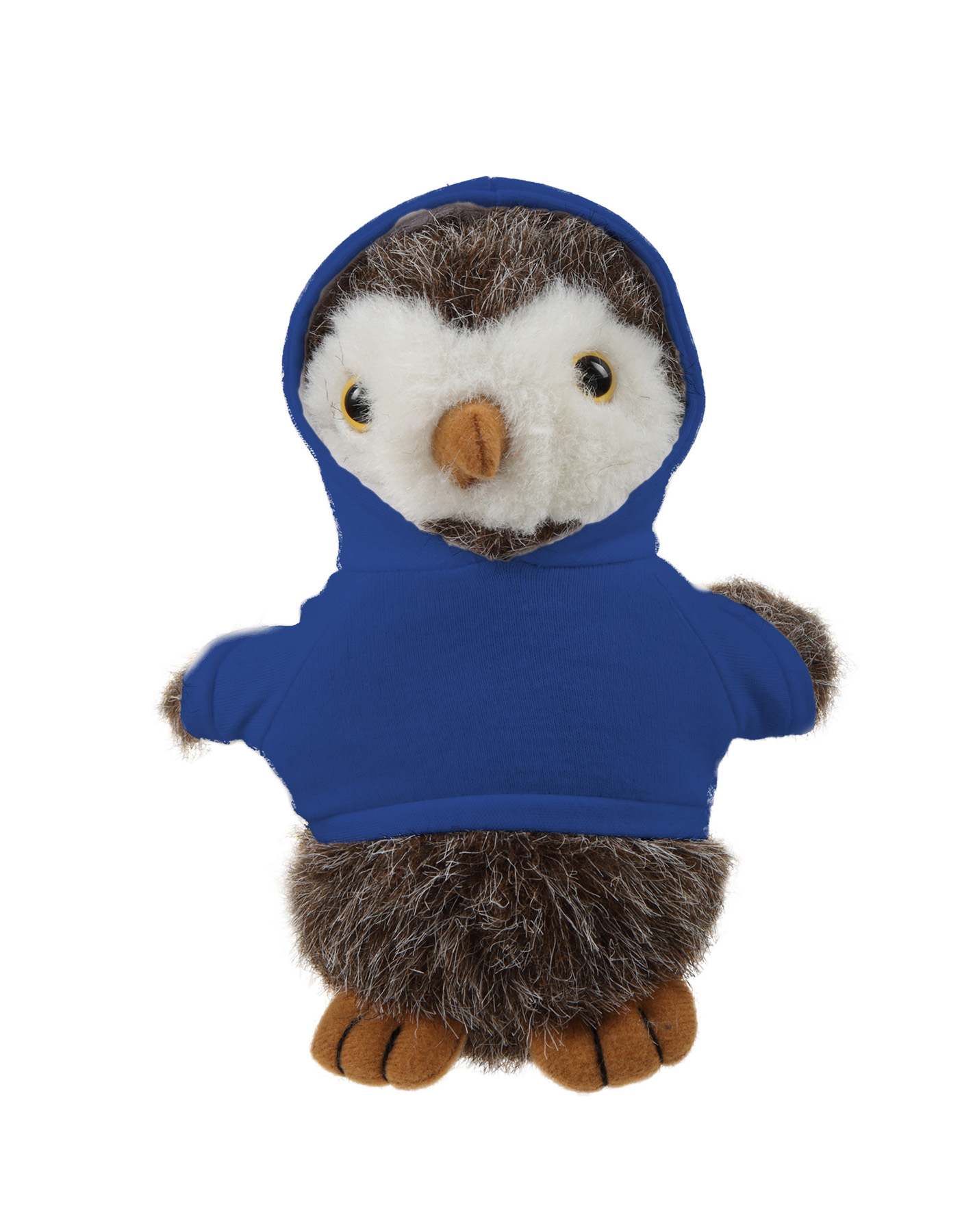 Soft Plush Standing Owl wearing a Hoodie 3