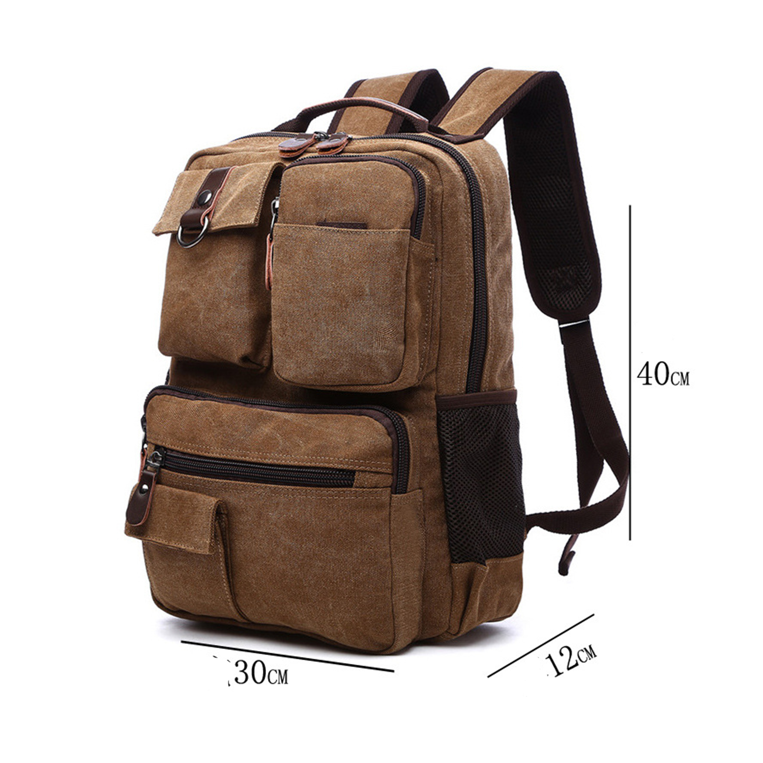 Vintage Canvas Laptop Backpacks 2