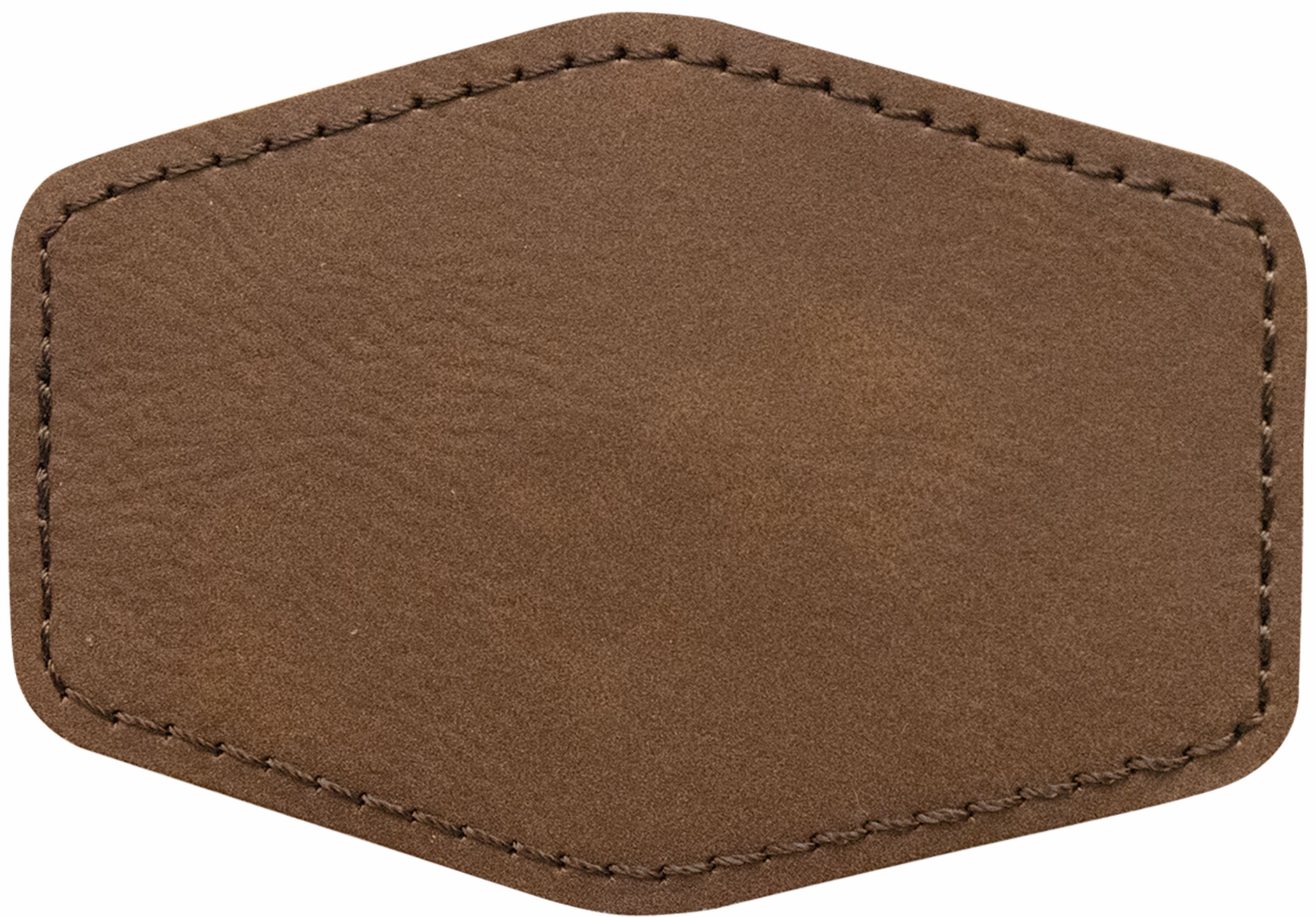 3" x 2" Hex Leatherette Patch with Adhesive 7