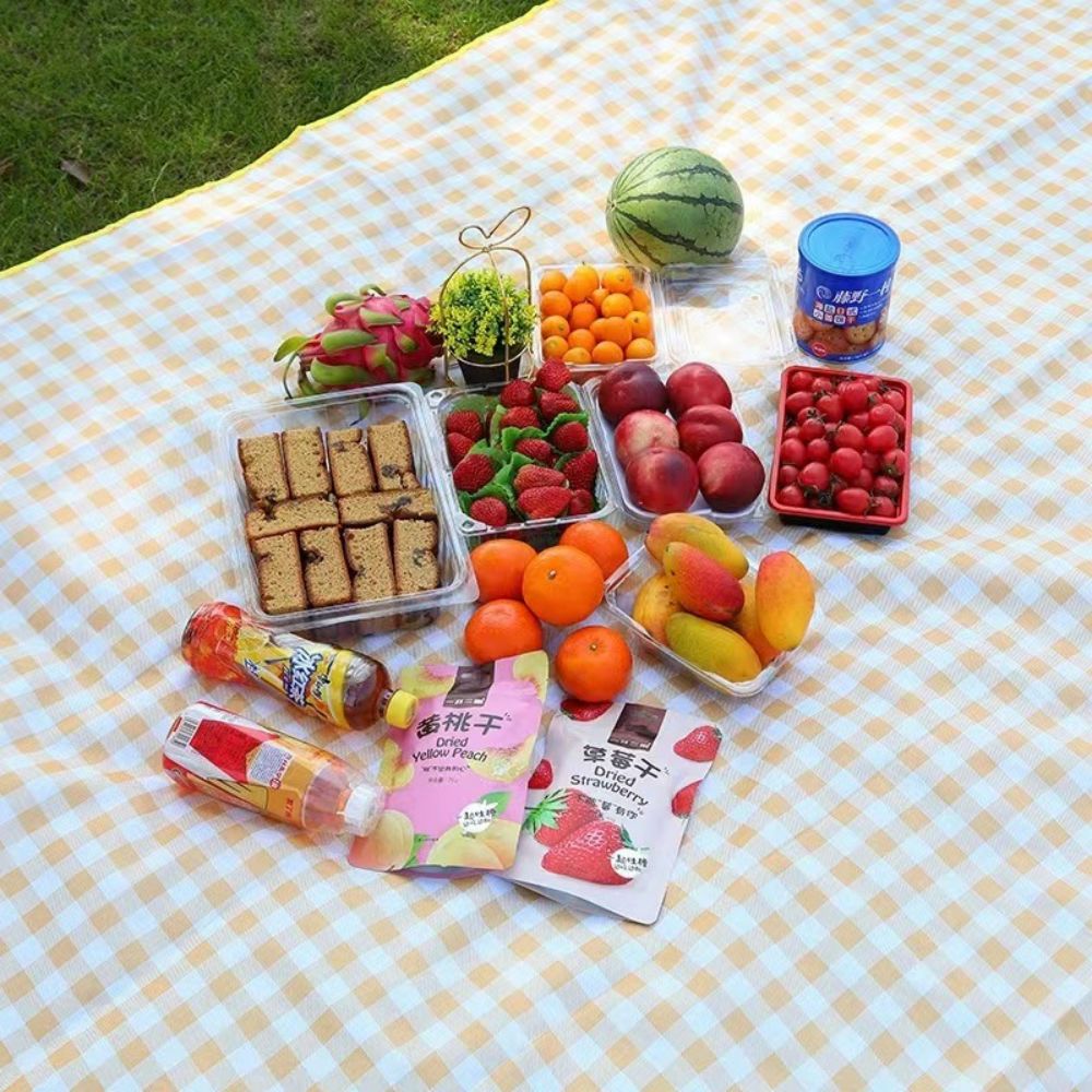 59x79 inch Outdoor Picnic Blanket Foldable Waterproof Sand Mat Beach Mat for Travel Camping Hiking 4