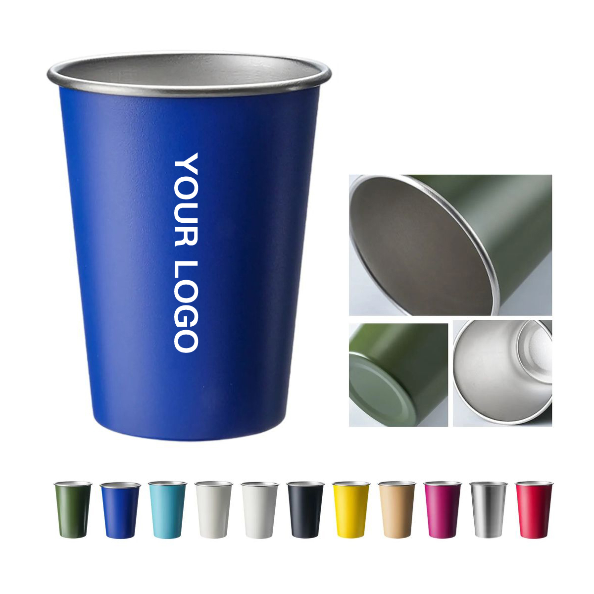 Stainless Steel Tumbler with Non Slip Exterior 16oz 13