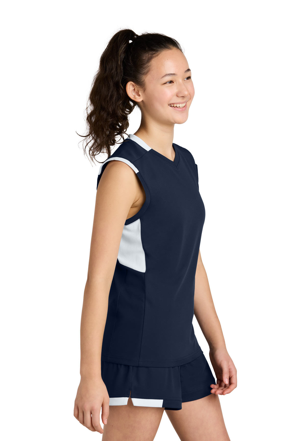 Sport-Tek Youth Club Sleeveless V-Neck YST441 27