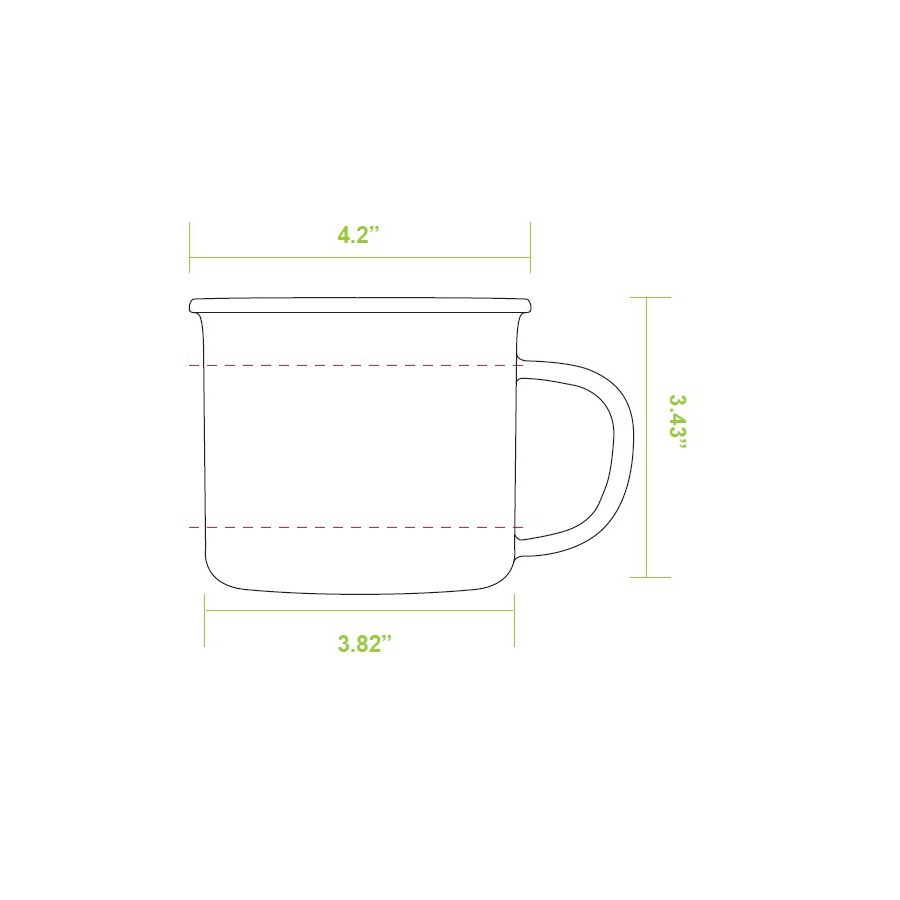 Imari 16oz Speckled Enamel Mug with Stainless Steel Rim 7