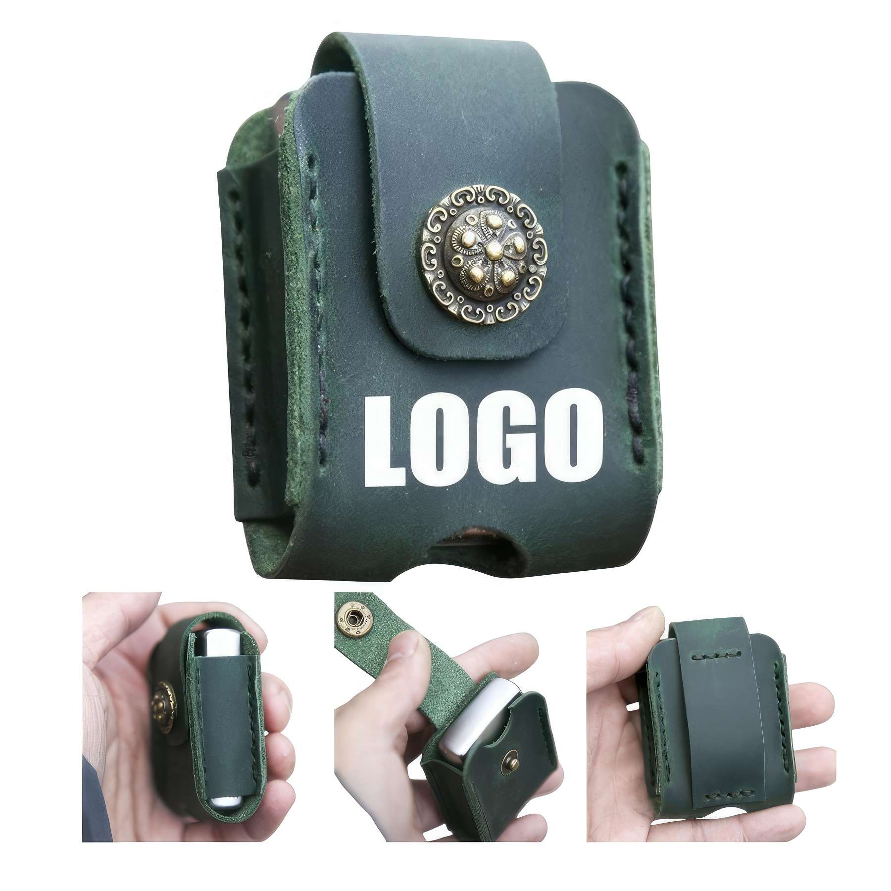 Custom Genuine Leather Lighter Case &Storage Box 2