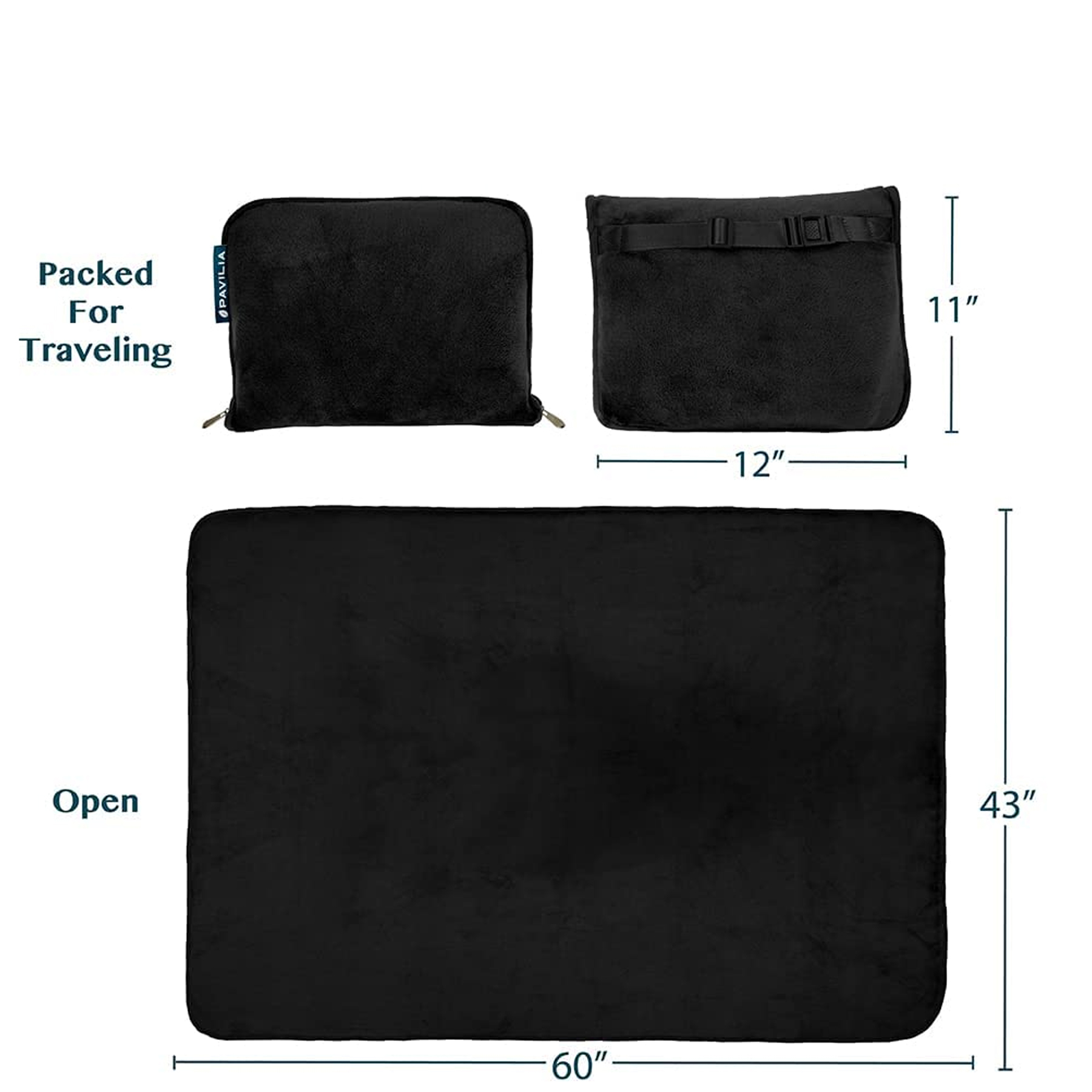 2 In 1 Travel Plush Blanket 3