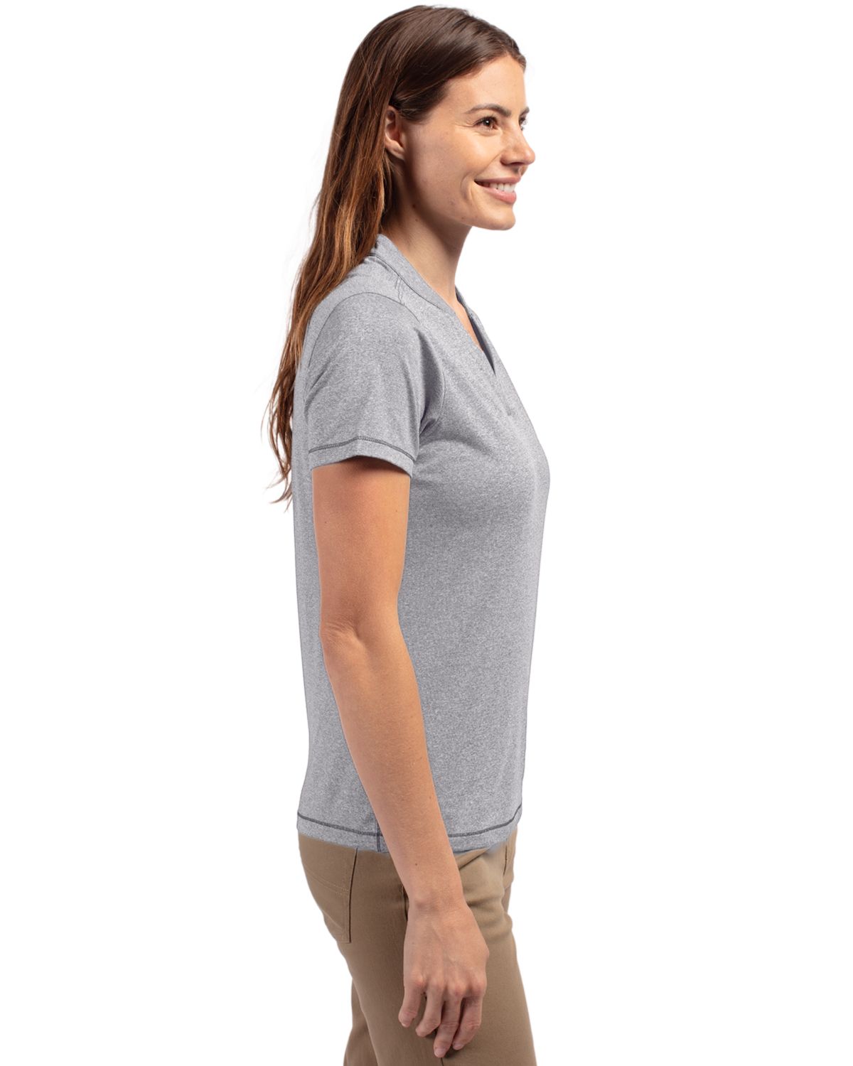 Cutter & Buck Forge Recycled Four-Way Stretch Heathered Womens Blade Top 57