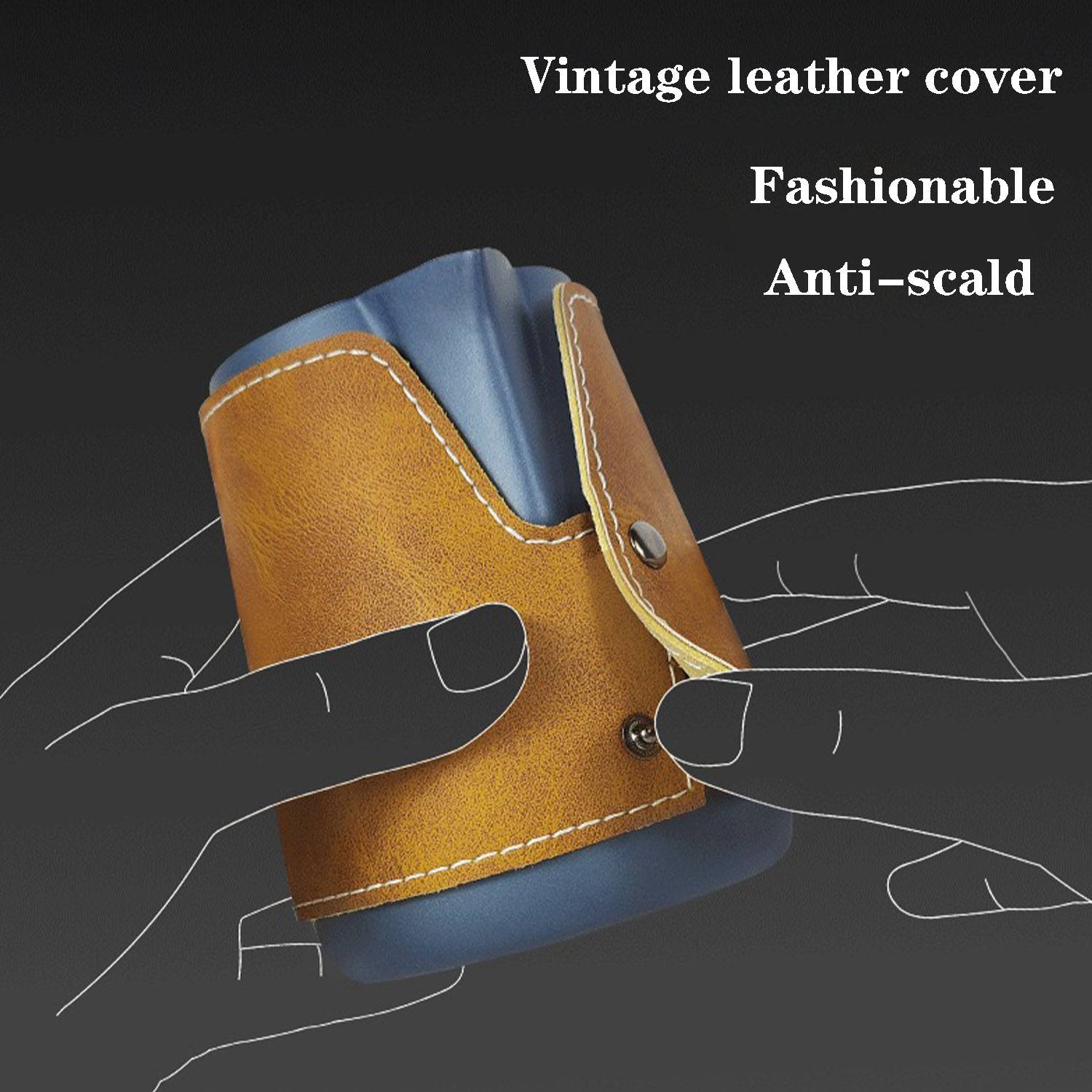 Stainless Steel Milk Frothing Pitcher with Leather Cover 10